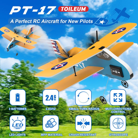 Toileum RC Plane is beginner-friendly, helping new pilots take off with confidence.