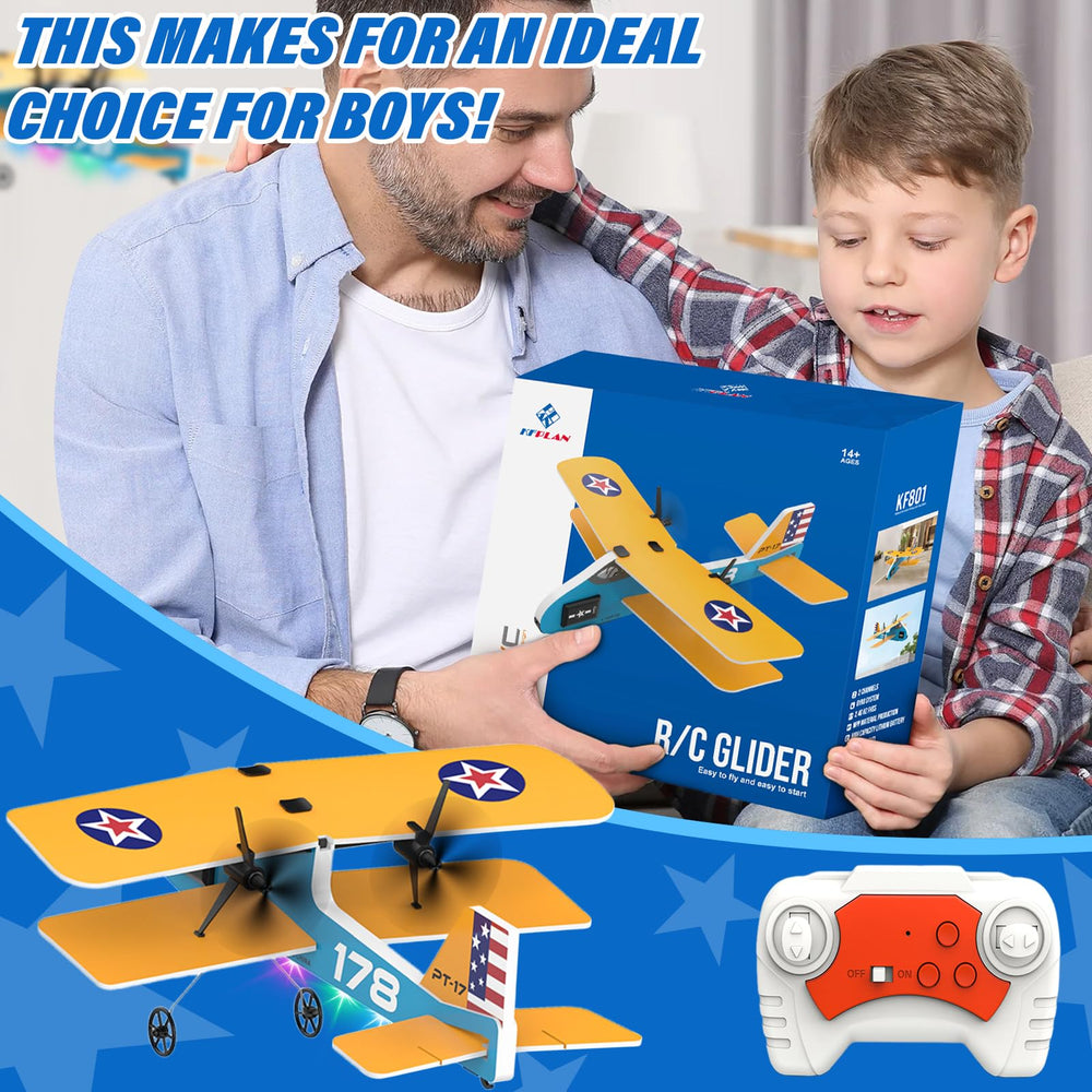 Toileum RC Plane offers 4-direction control for intuitive maneuvers.