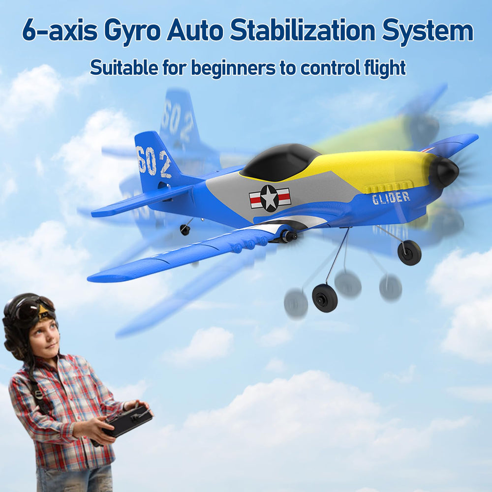 Toileum RC Plane included batteries extend flying sessions.
