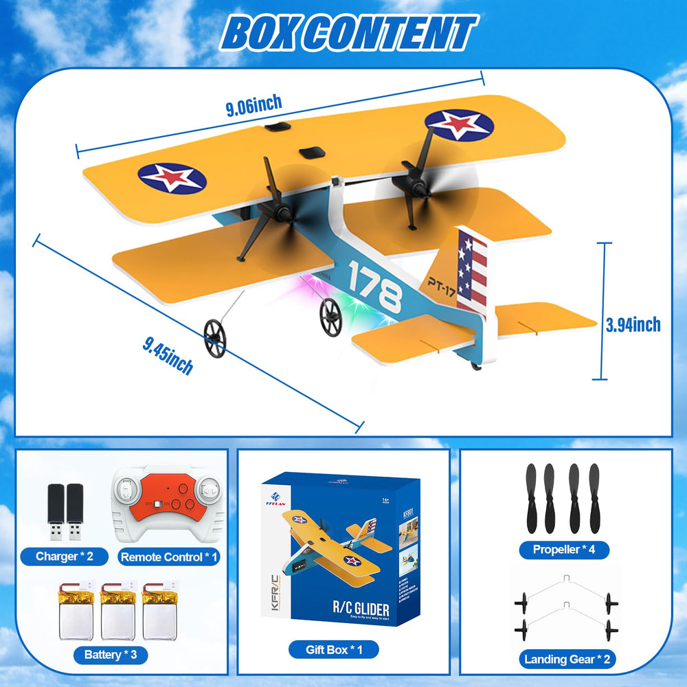 Toileum RC Plane's palm-sized frame fits small spaces for quick training.