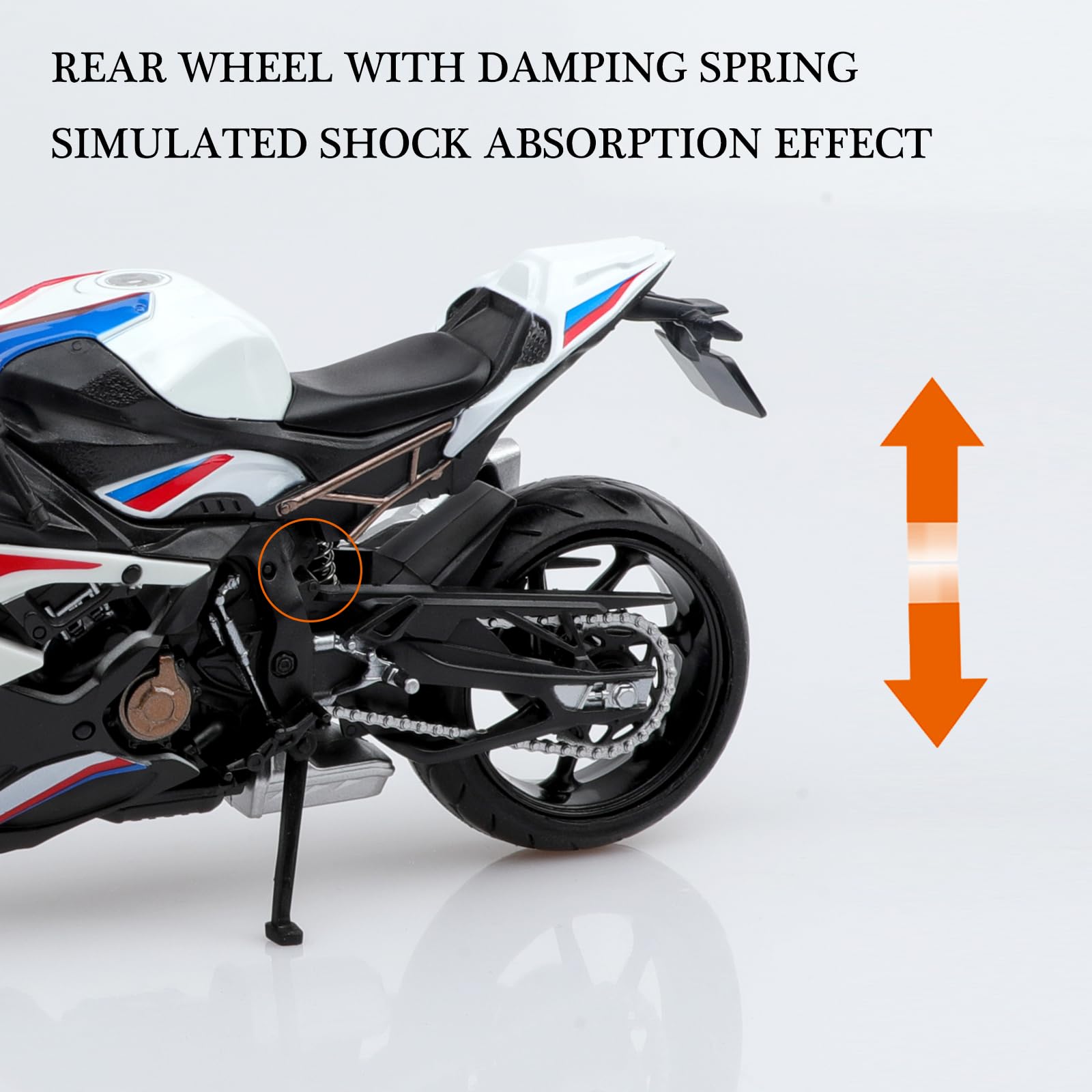 TOKAXI BMW S1000RR diecast display model on desk or shelf