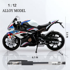 TOKAXI BMW S1000RR diecast side-detail showing suspension-inspired motion