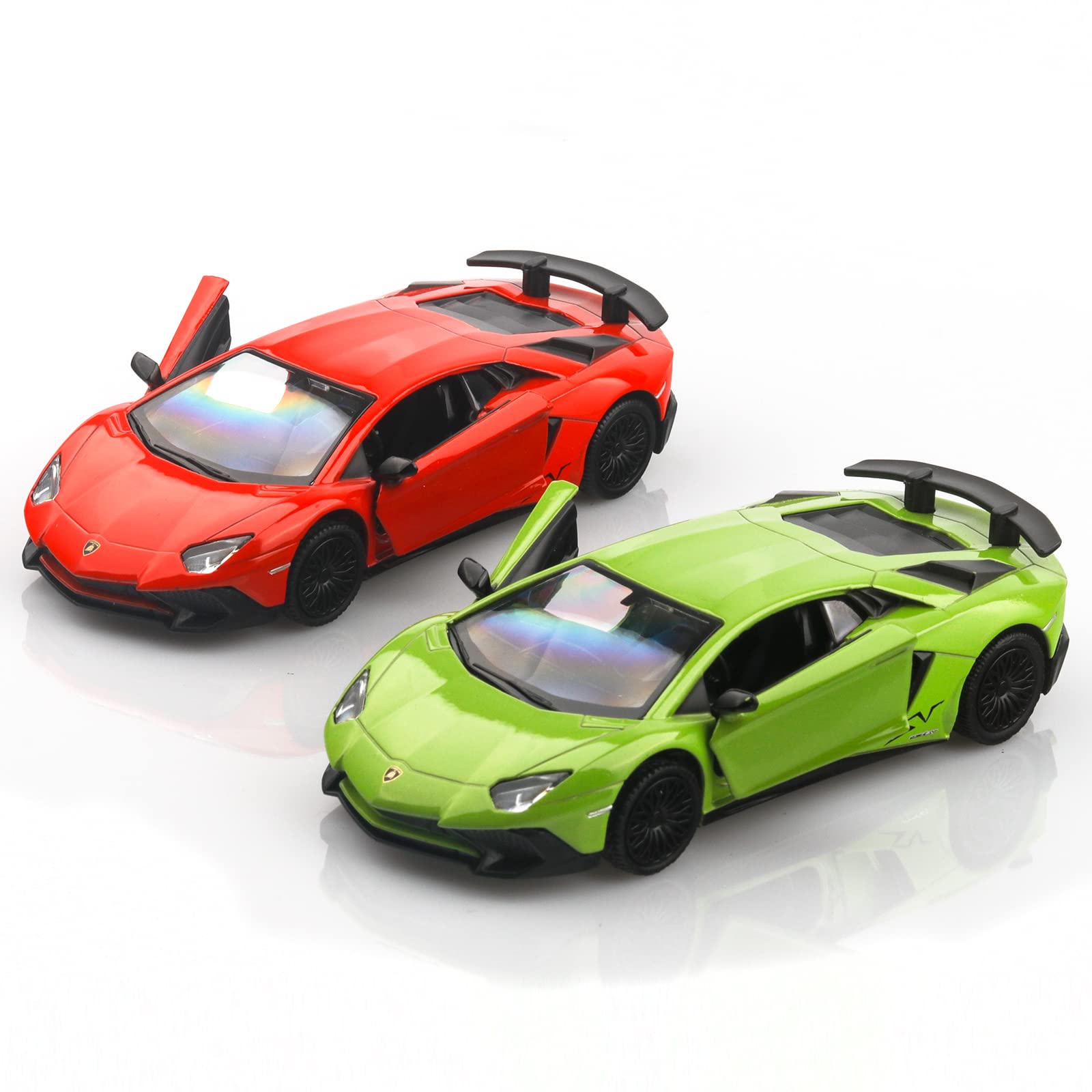 TOKAXI Aventador 1/36 scale compact, display-ready model for shelves.
