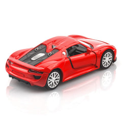 TOKAXI Porsche 918 Spyde front angle demonstrates detailed exterior and sturdy construction.