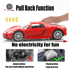TOKAXI Porsche 918 Spyde English packaging highlights gift-ready presentation.