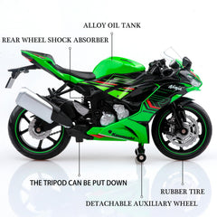 TOKAXI durable rubber tires on the Kawasaki Ninja Z6 diecast model