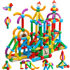 TOKBLOK magnetic building sticks and balls for open-ended STEM play that boosts spatial awareness
