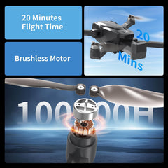 Tolatoyus compact drone offers up to 20 minutes of flight time.