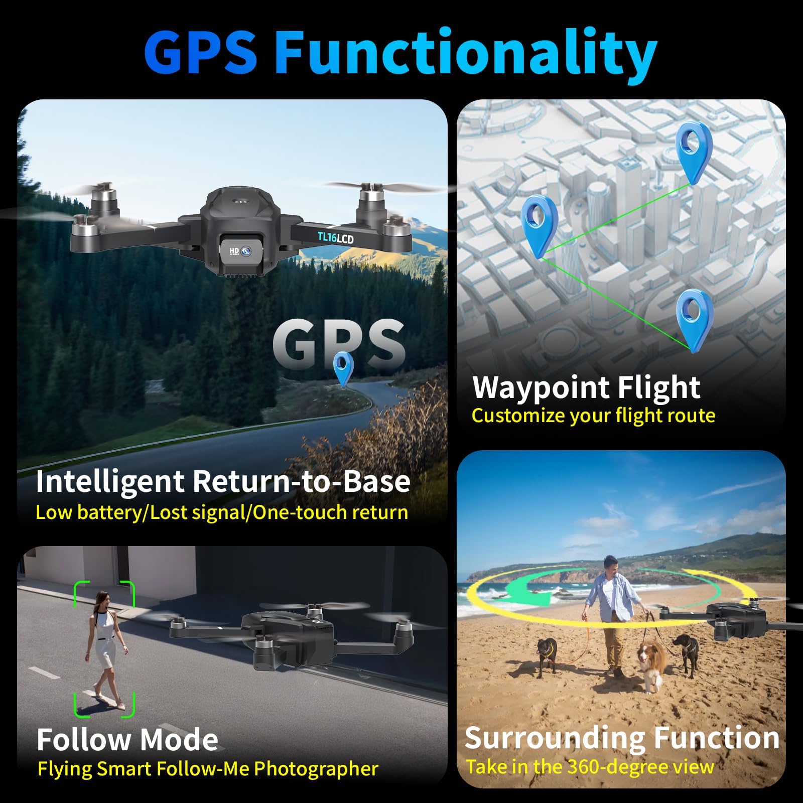 Tolatoyus drone with gesture control for intuitive flying and tracking.