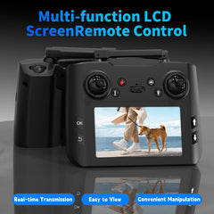Tolatoyus drone with 4.5-inch LCD screen controller for real-time FPV.