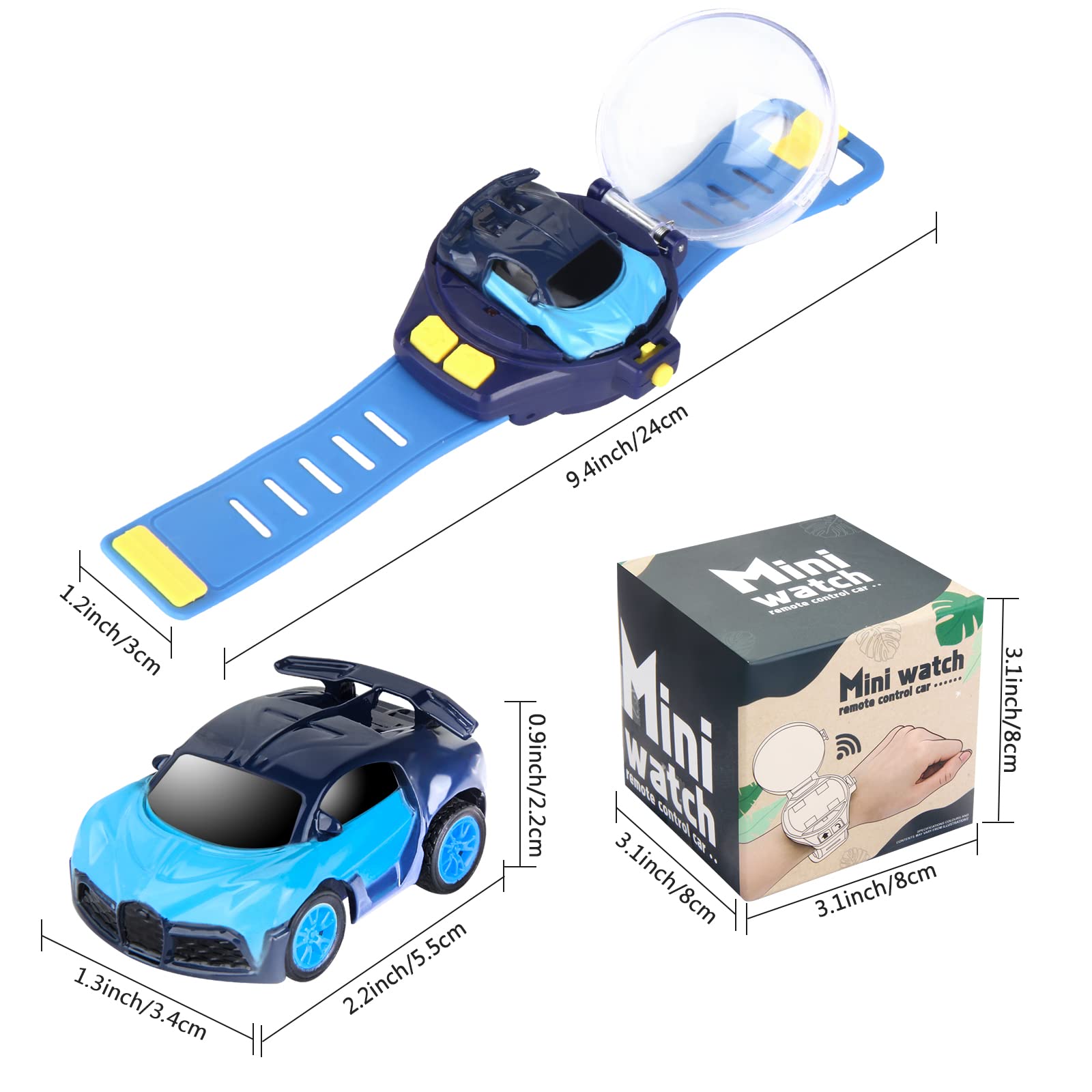 Tomatong blue RC watch dustproof cover opened for quick access