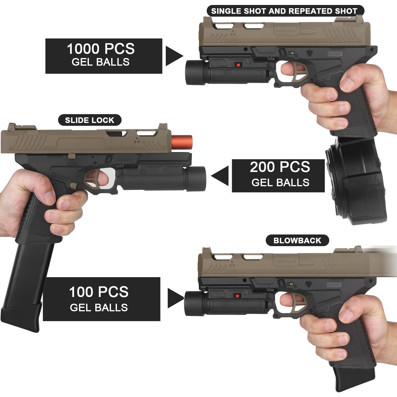 Tomatong Gel Toys X8 long hopper for extended shooting range