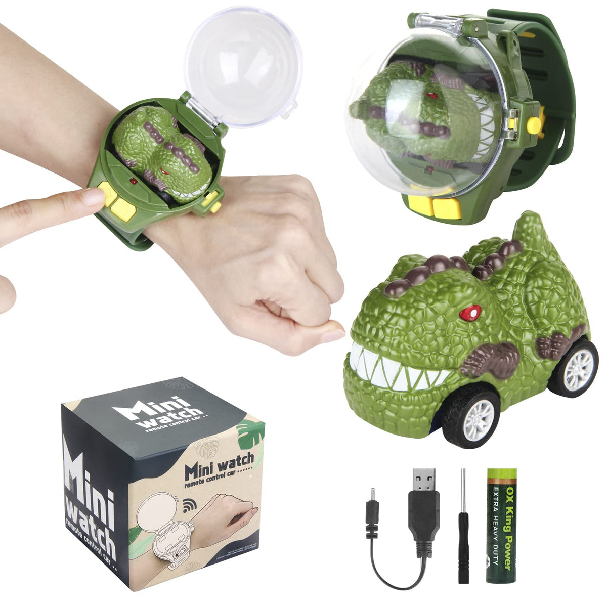 Tomatong RC watch car with LED light for exciting night play