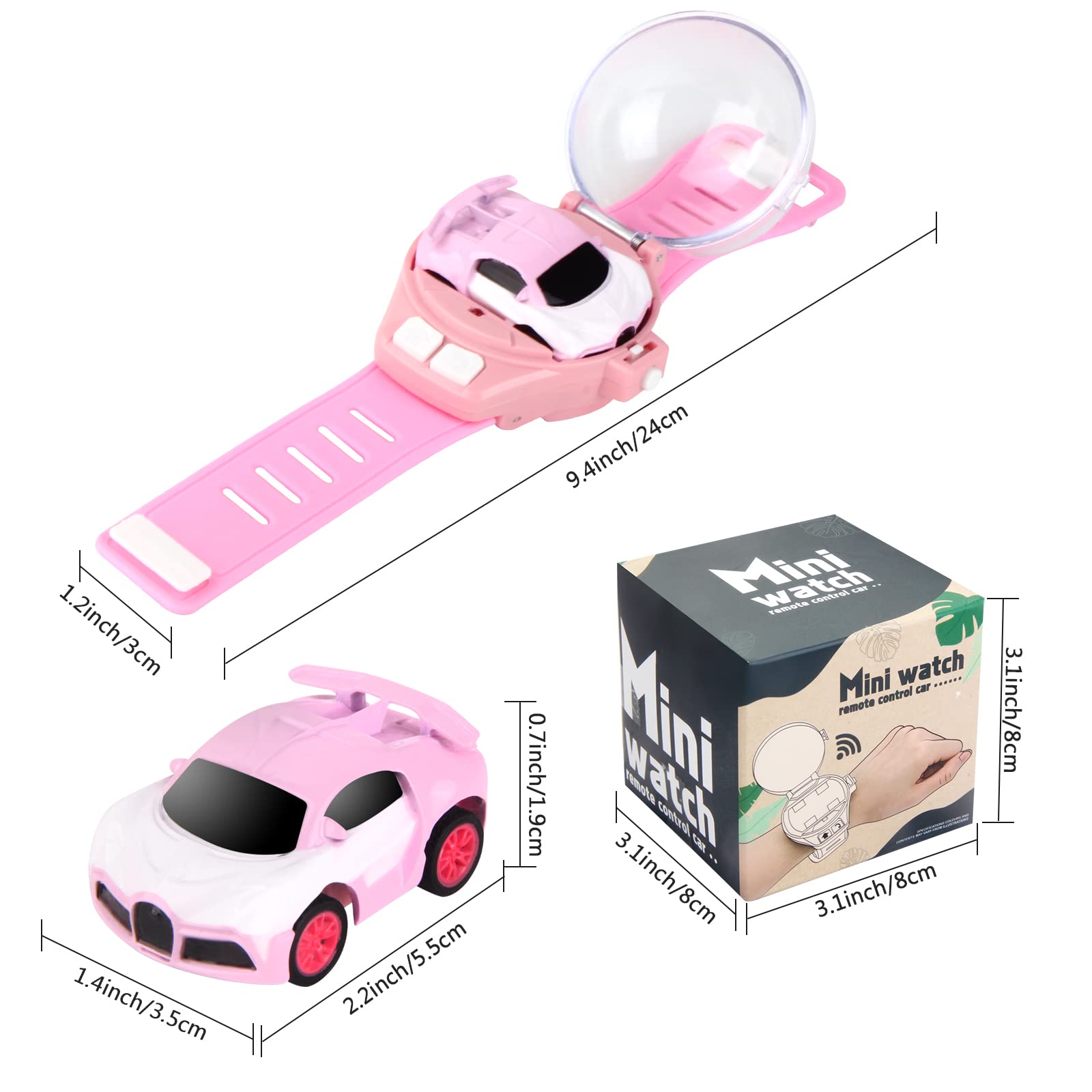 Tomatong RC watch pink LED lights during night play.