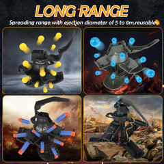Tomatong toy hand grenade assembly shows parts for portability.