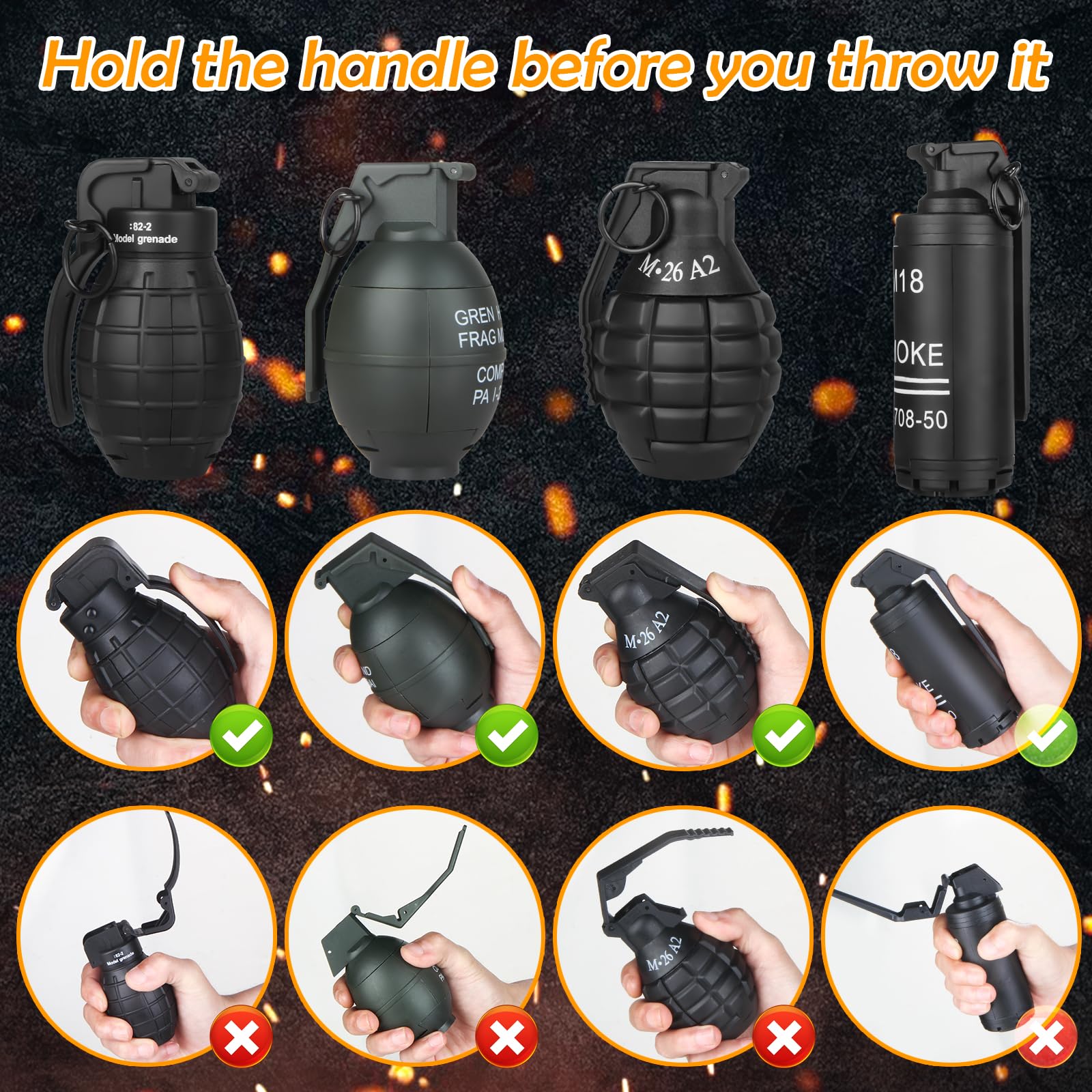 Tomatong toy hand grenade fits securely in a pocket for stealth.