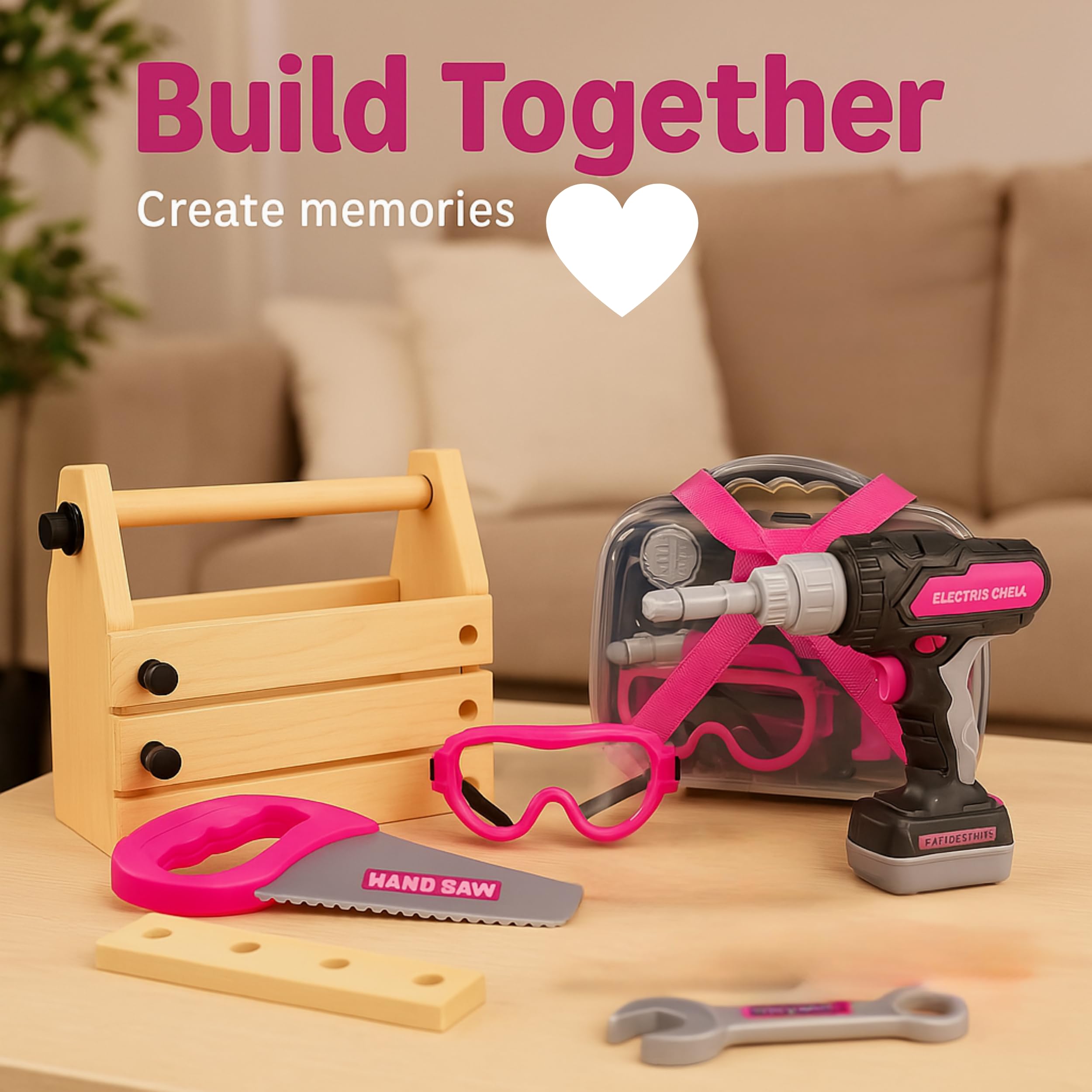 TOMLEON bubble level toy helps balance checks in pretend construction.