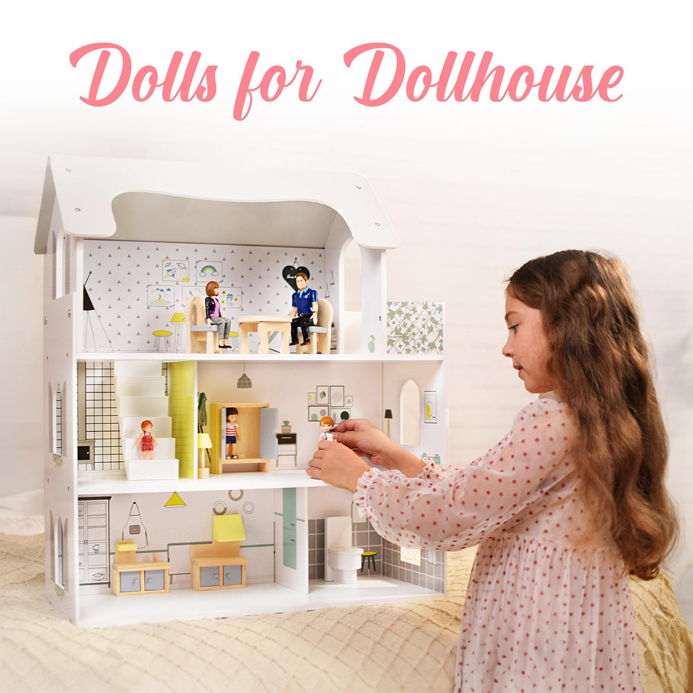TOMLEON family dad poseable doll ideal for storytelling in dollhouses.