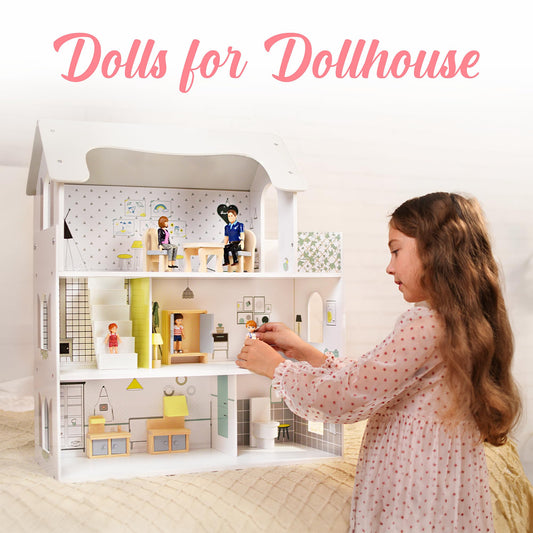 TOMLEON family dad poseable doll ideal for storytelling in dollhouses.