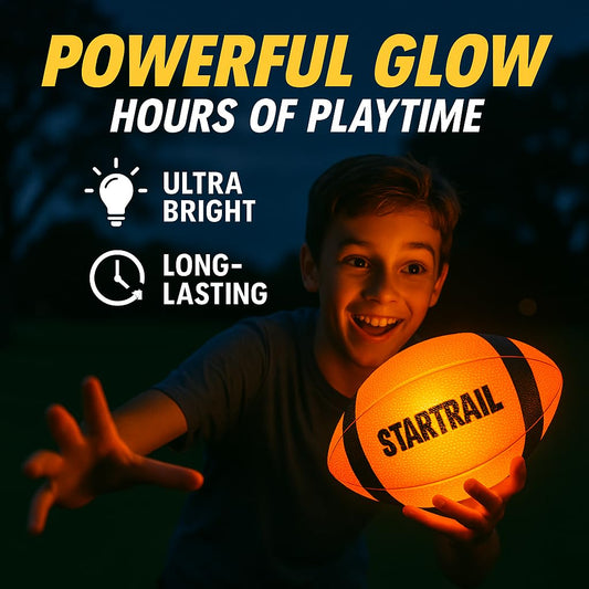 TOMLEON Glow Football with three extra batteries for longer glow