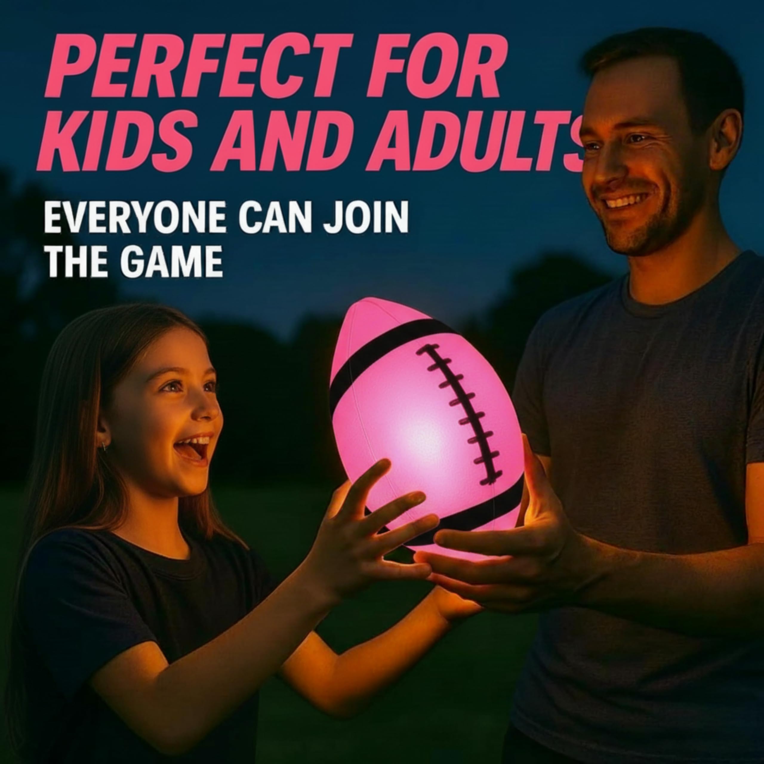 TOMLEON glow football official size 6 for authentic practice and play