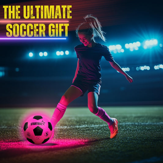 TOMLEON Glow Soccer Ball auto shutoff preserves battery life during games
