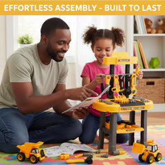 TOMLEON Imaginative play scenes show creative problem solving during building time.