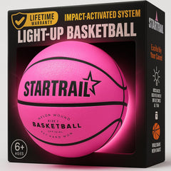TOMLEON Light-Up Basketball glows for vibrant night-time hoop sessions.