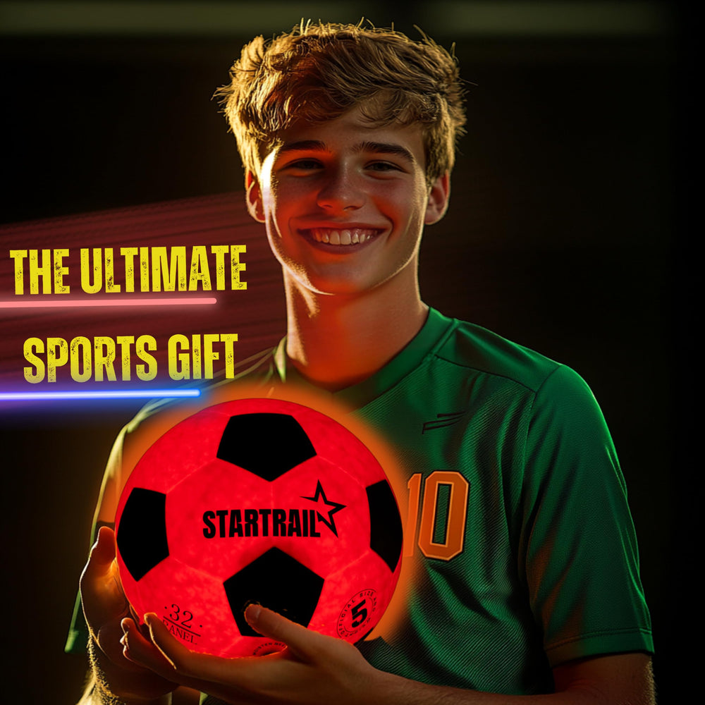 Tomleon Light Up Soccer Ball in packaging reduces clutter and supports gift-ready purchase.
