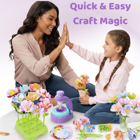 TOMLEON press tool enabling neat, professional flower shaping for kids