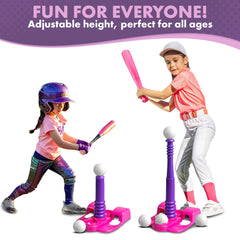 TomLEON T Ball Set with six balls and bat for active outdoor play
