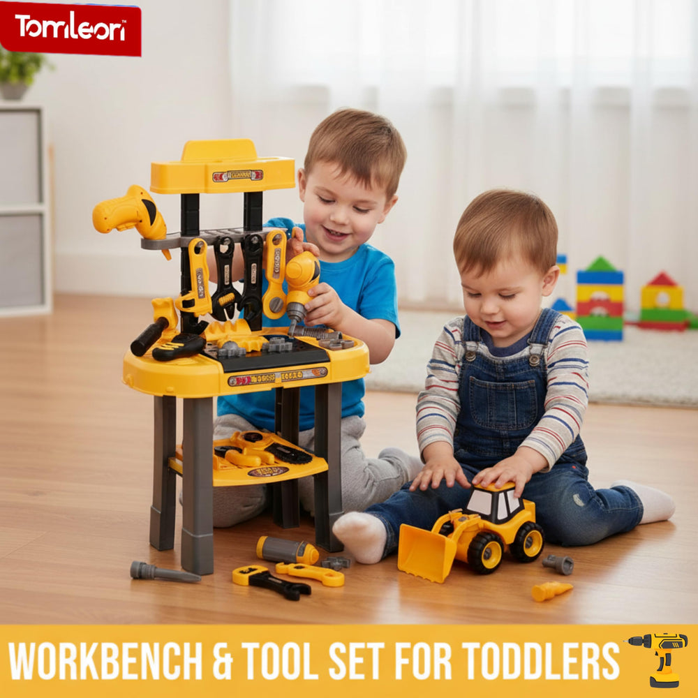TOMLEON Take-apart trucks 2-pack enable hands-on assembly and problem solving.