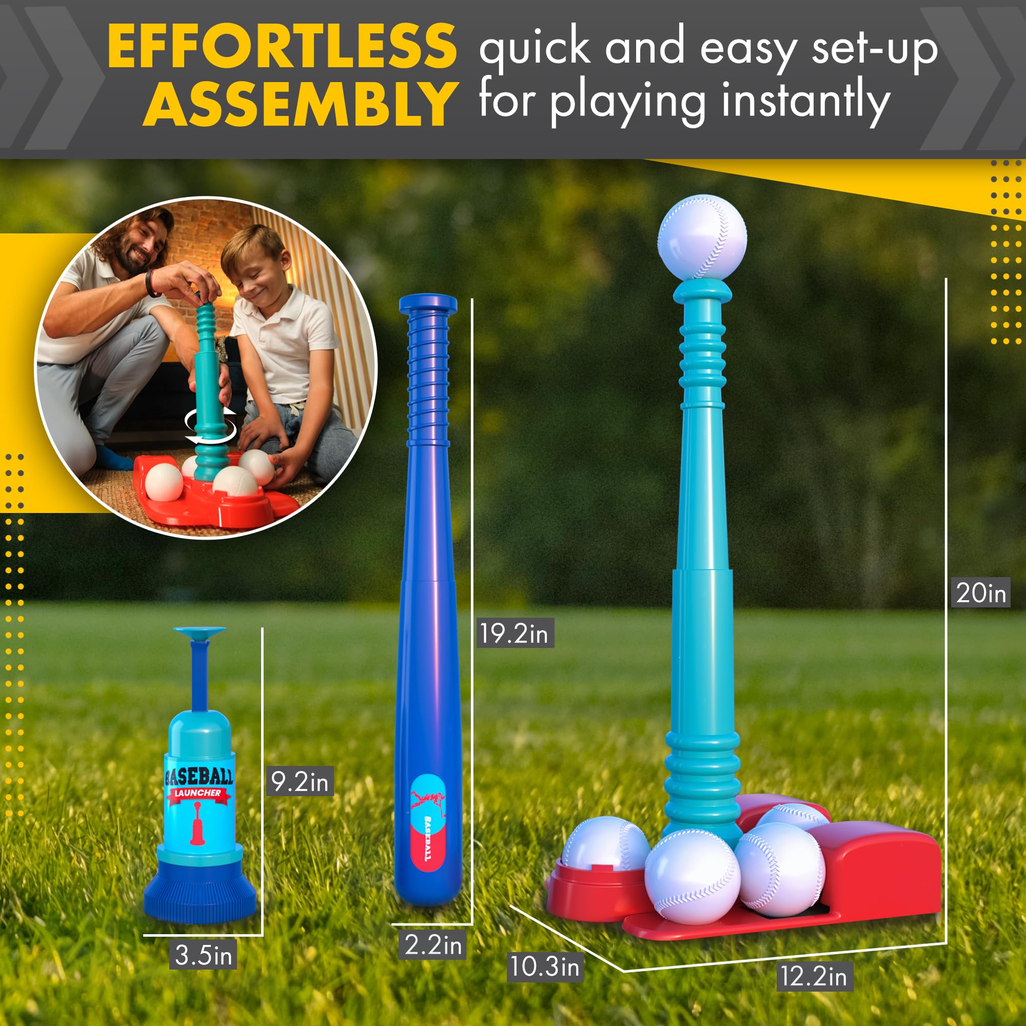 TOMLEON indoor-outdoor design enables practice anywhere, rain or shine.