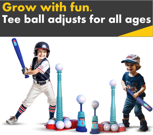 TOMLEON six-large-balls for forgiving, beginner-friendly tee-ball sessions.