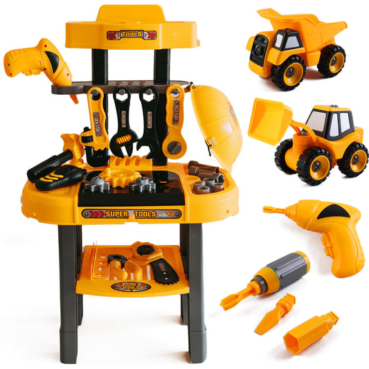 TOMLEON Toddler Workbench with drill offers realistic setup for creative play.