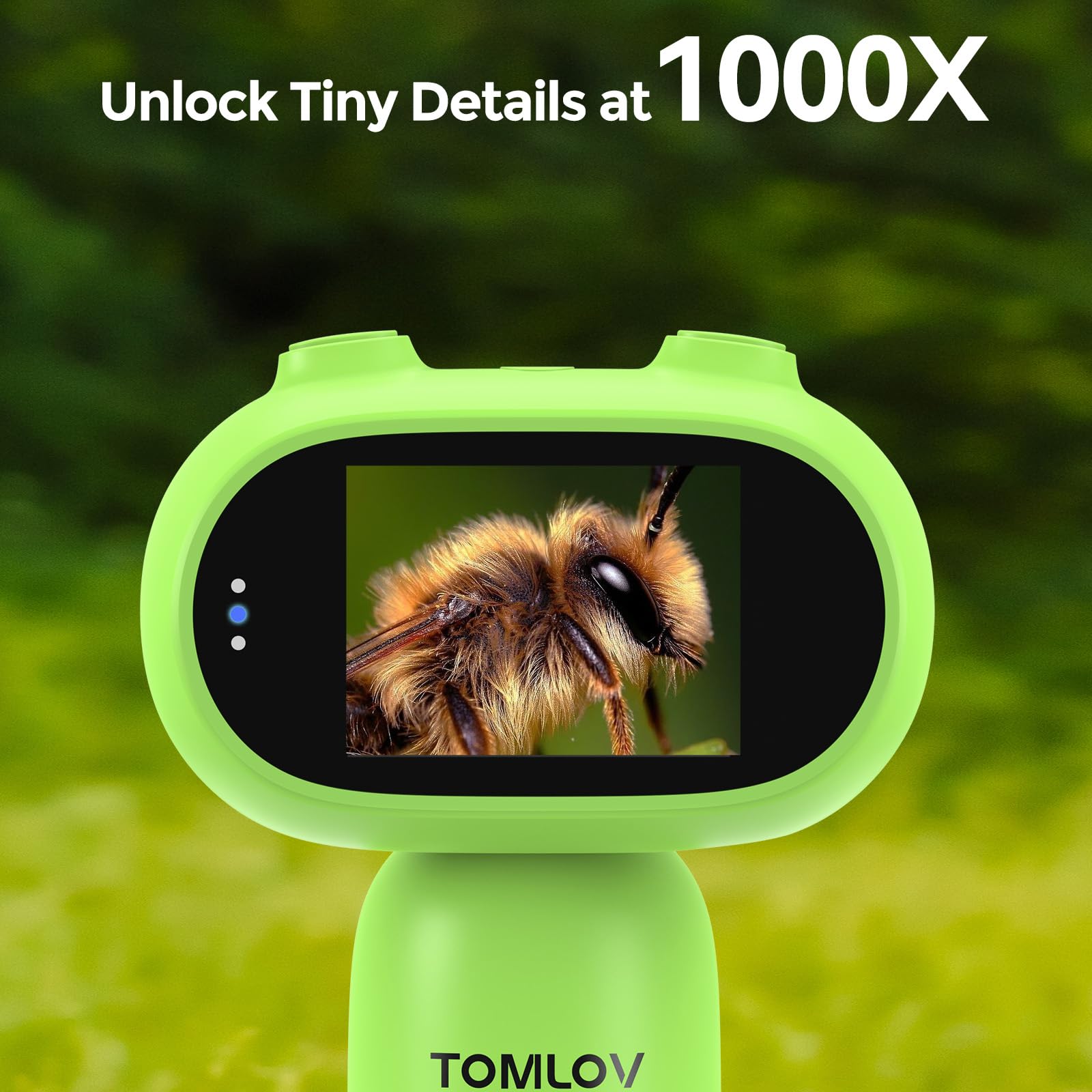 Tomlov P30 records 1080P video to document tiny discoveries.
