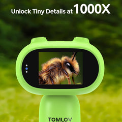 Tomlov P30 records 1080P video to document tiny discoveries.