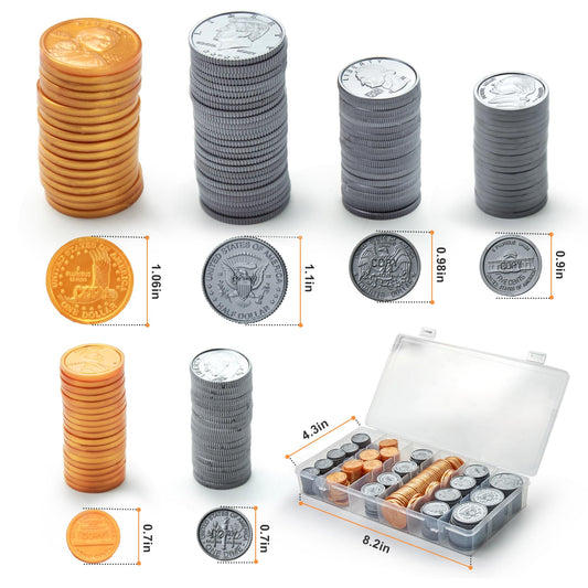TommyHome plastic coins storage tray keeps coins organized.