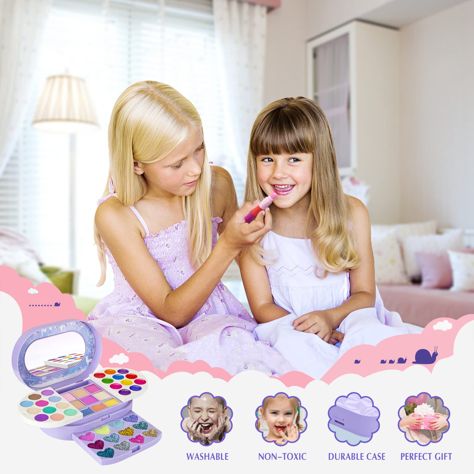 Tomons Kids Makeup Kit 14 eye shadows for creative looks