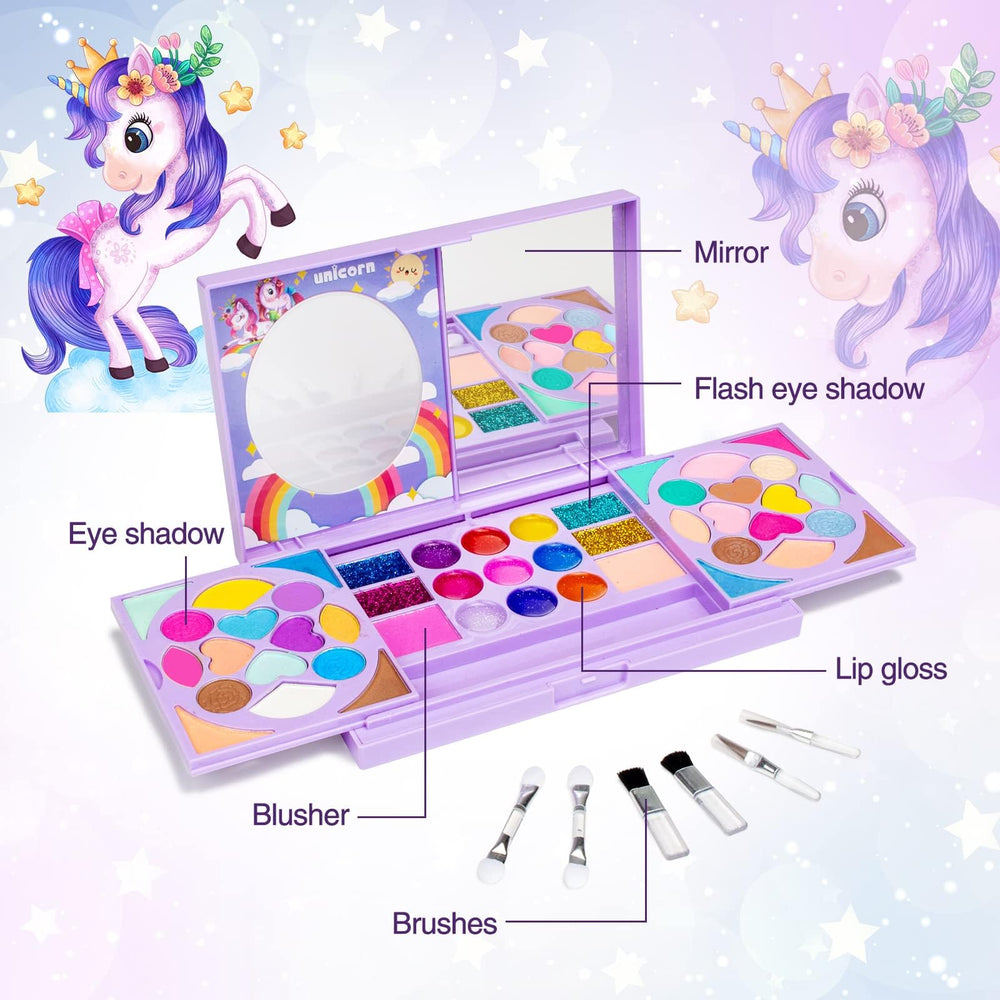 Tomons Kids Makeup Kit Eye Shadow Palette offers colorful options for creative looks