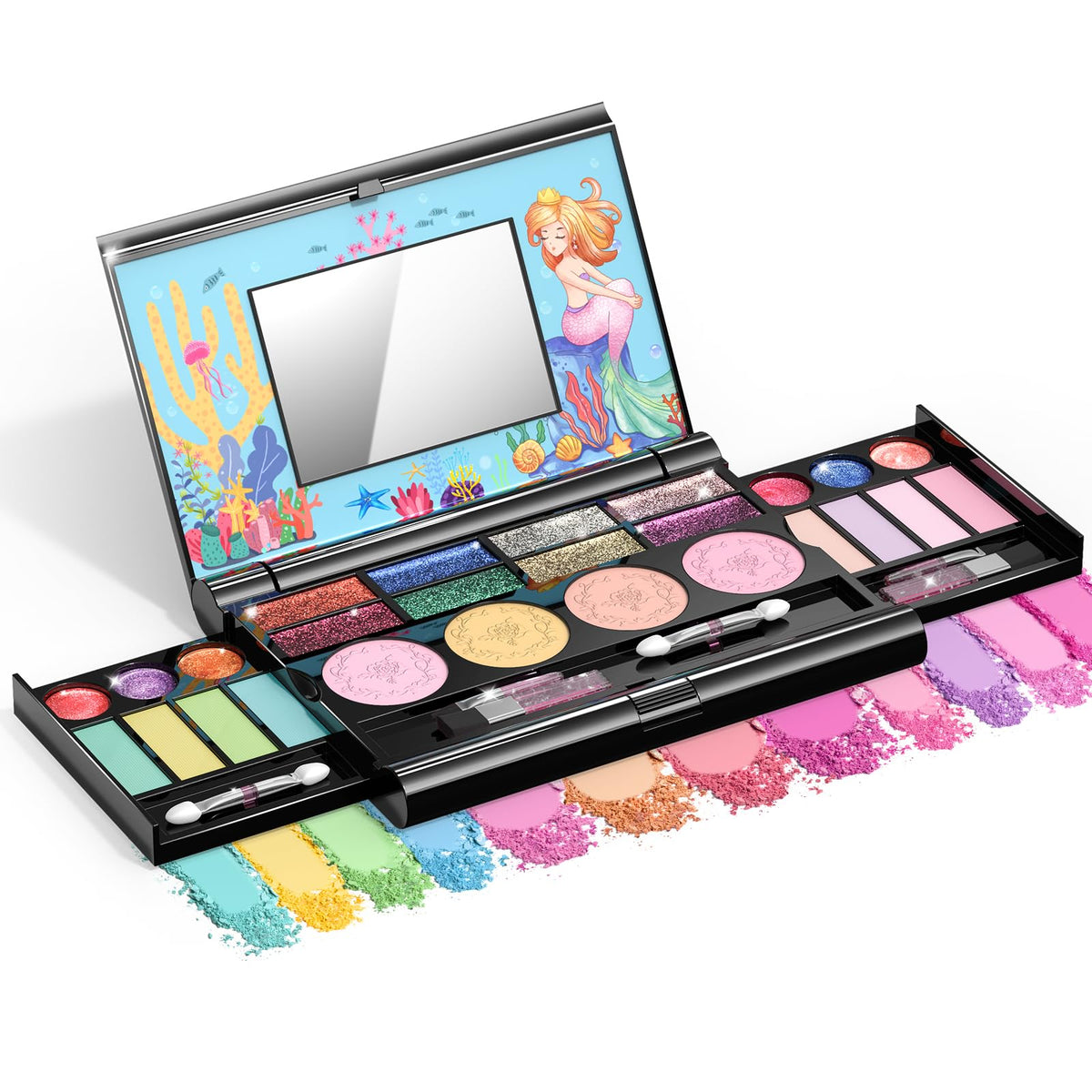 Tomons mermaid eyeshadow palette for imaginative play with glittery finishes