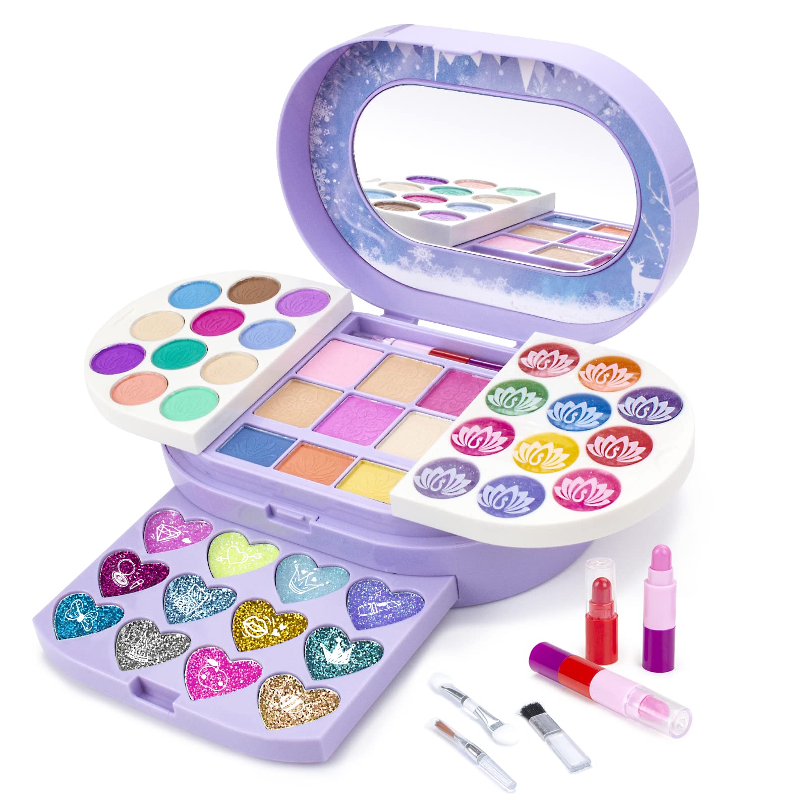 Tomons Kids Makeup Kit with a large mirror for imaginative play