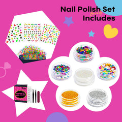 Tomons letter sequins let kids spell fun messages on nails.