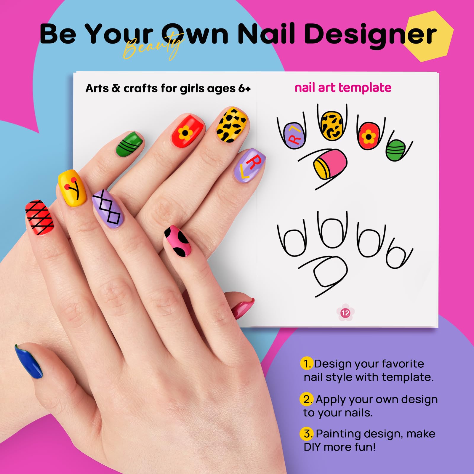 Tomons patterned sequins boost creative decoration for tiny nails.