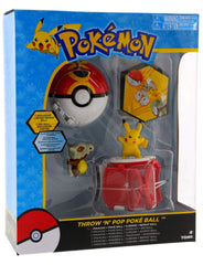 TOMY Pokemon Throw 'N' Pop Pikachu Pokeball ready for quick-access battles.