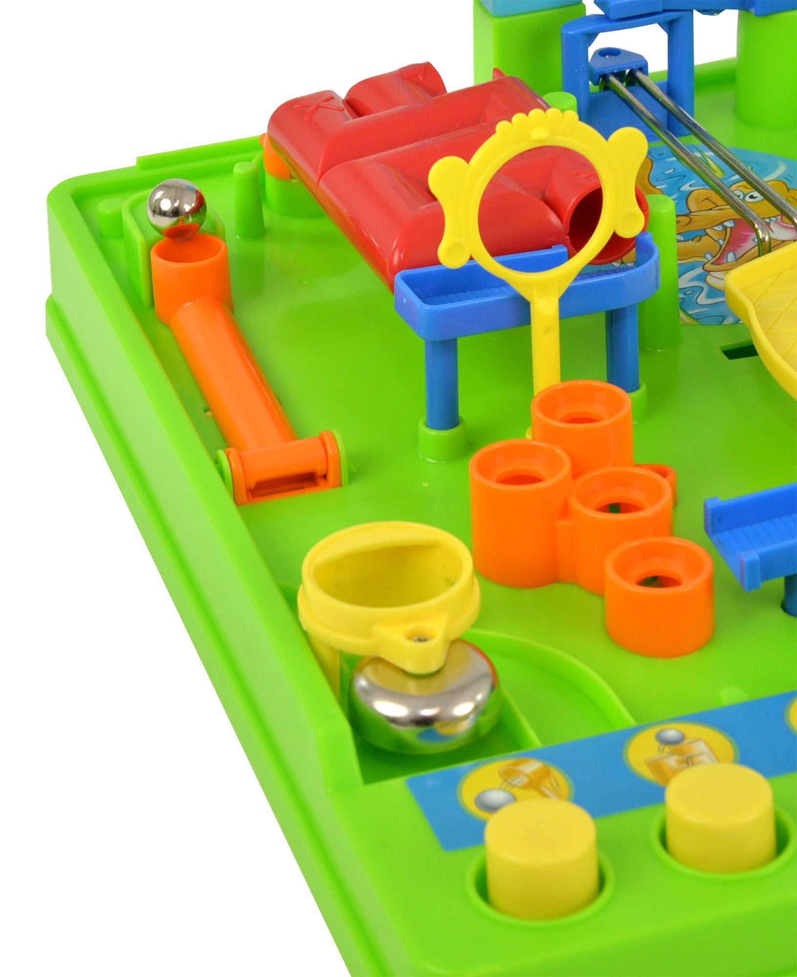 TOMY mechanical timer and finish area showing competitive timing advantage