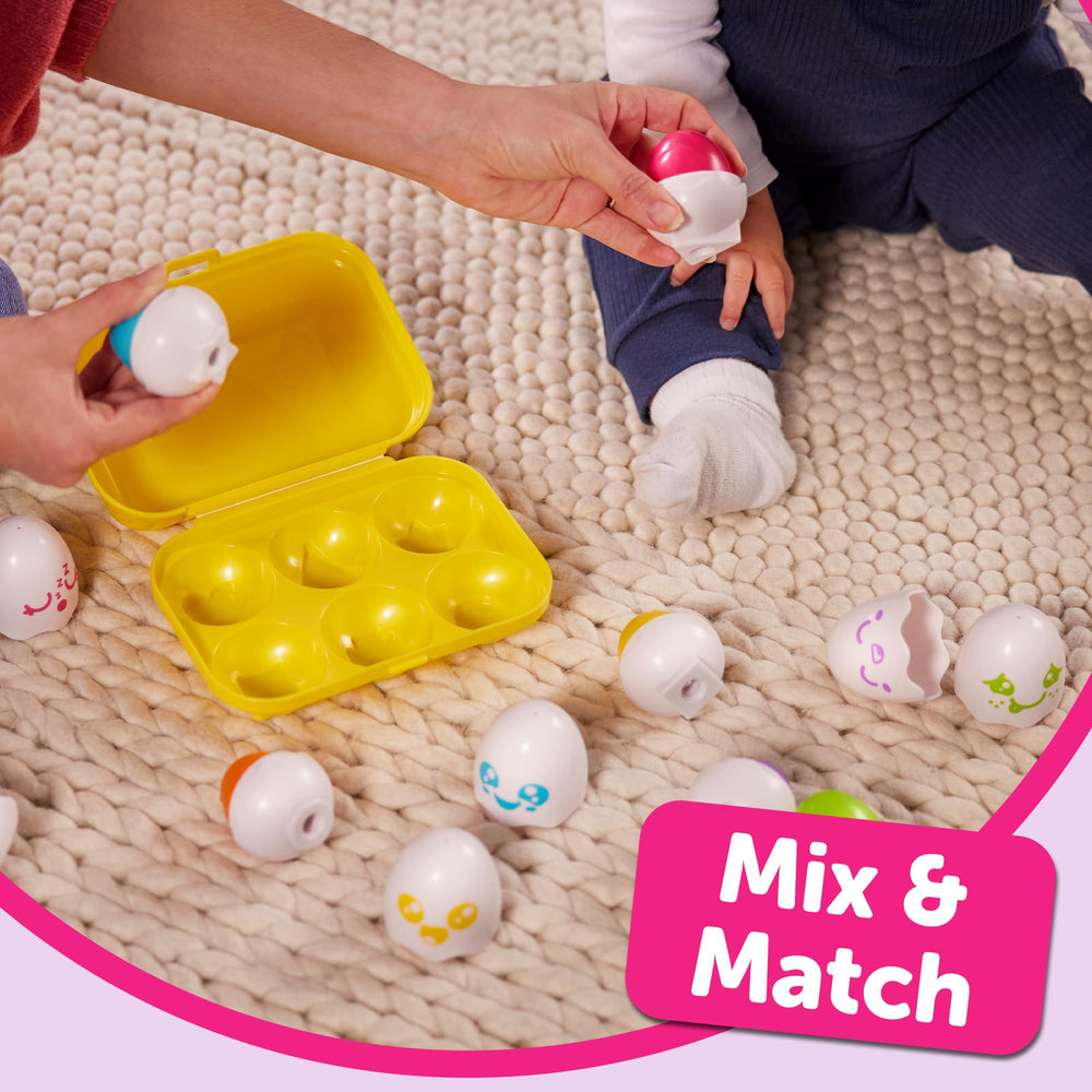 TOMY Toomies press-head chicks squeak, adding engaging sensory feedback