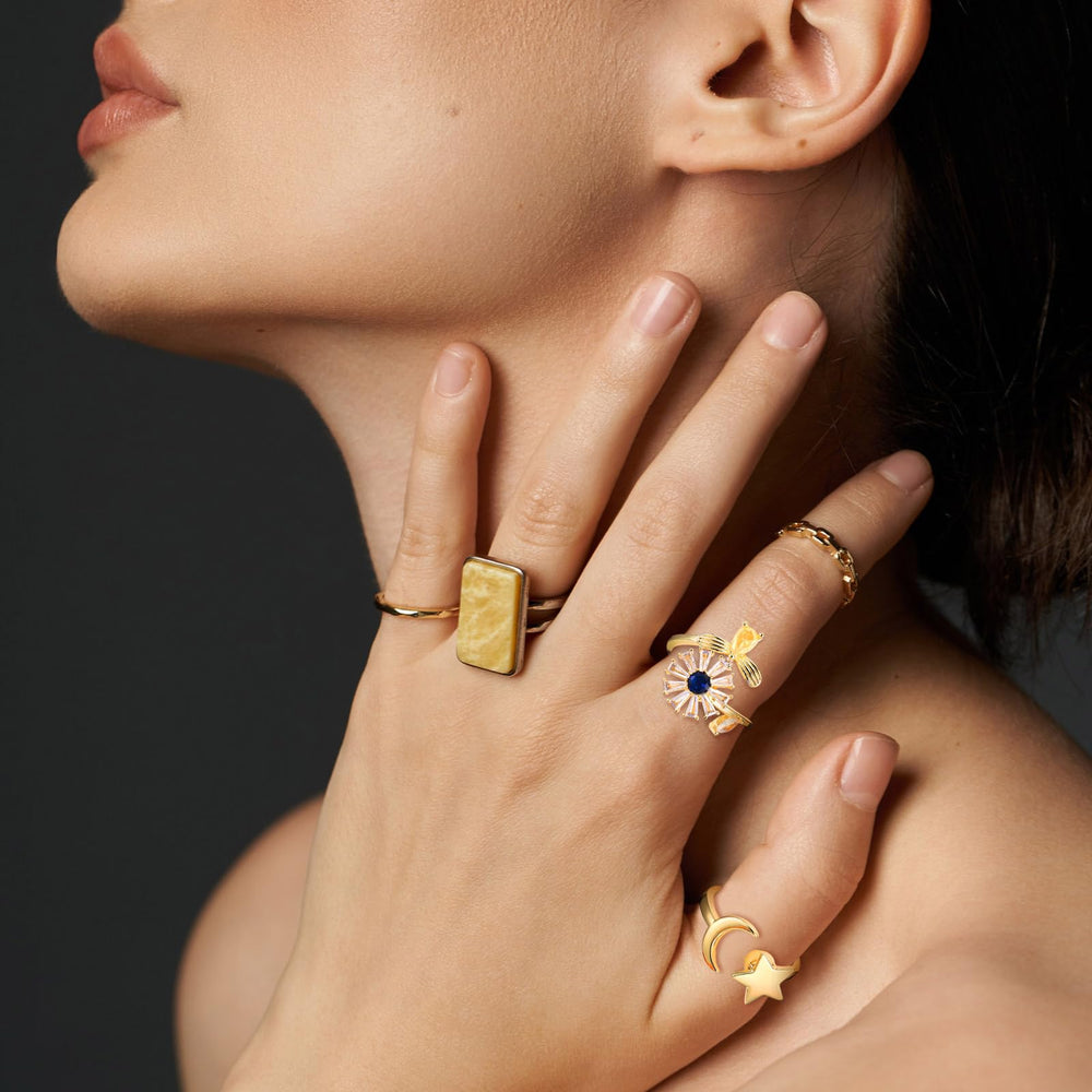 Tondiamo Diamond-top rotating ring for effortless stress relief during meditation