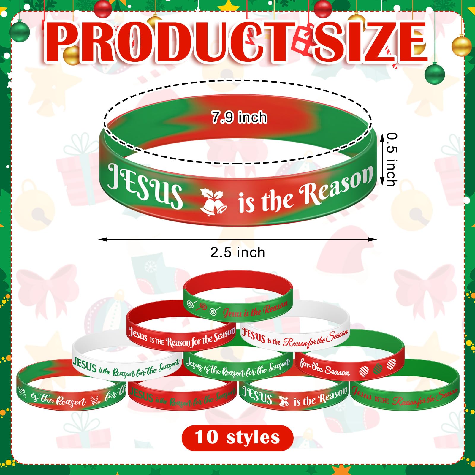 Tondiamo Jesus is the Reason wristbands design closeup promotes faith-inspired style.