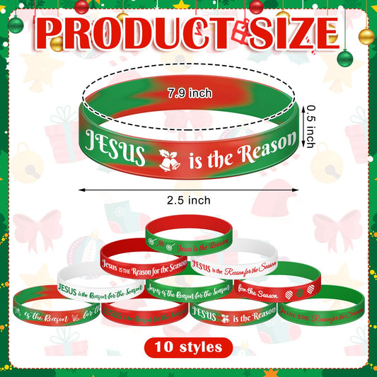Tondiamo Jesus is the Reason wristbands design closeup promotes faith-inspired style.